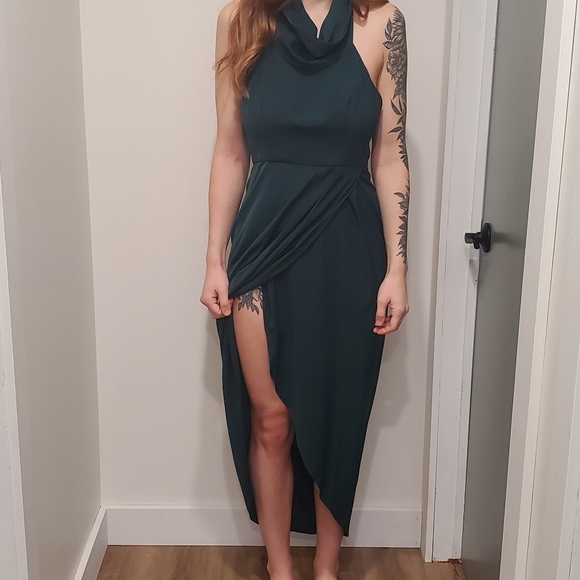 Shona Joy Funnel Neck /Backless Dress - Picture 1 of 6